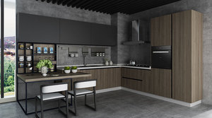 Cuisine moderne modulaire personnalisée, armoires de cuisine du Maroc avec évier inclus, design luxueux écologique, fabriqué en Chine - Product Image 2