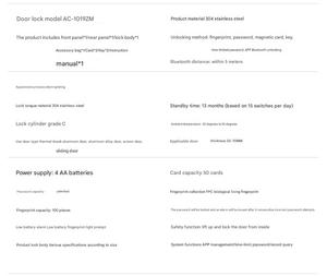 WiFi Standalone <strong>Access</strong> <strong>Control</strong> System Touch-Screen RFID Card <strong>Keypad</strong> Reader Waterproof Security Door Lock Biometric <strong>Access</strong> - Product Image 5