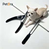 Kit de coupe-ongles pour animaux de compagnie Petora, durable, antidérapant, professionnel, avec lime à ongles, pour le soin quotidien des ongles des chiots et des chatons