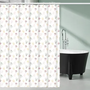 Cortinas de ducha divertidas, cortina de baño pequeña, decoración impermeable, gato, perro, baño 3D, cortina de ducha con personalidad creativa