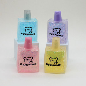 Juguete Antiestrés Transparente con Forma de Botella de Perfume, con Polvo Dorado, para Apretar, Botellas de Crema de Manos y Esmalte de Uñas - Product Image 2