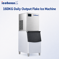 Machine à glaçons en flocons 160 kg/24h, machine à glaçons en flocons de neige, certifiée CE ISO pour l'hôtellerie et la restauration