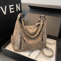 Sac fourre-tout à bandoulière grande capacité pour femme, avec fermeture éclair, sangle unique, design texturé et original, idéal pour les étudiantes et les navetteuses