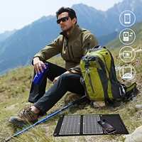 Vente en gros EA-15W solaire de camping pliable SUNSUN 15W ETFE monocristal avec rallonge de sortie USB à charge rapide QC3.0