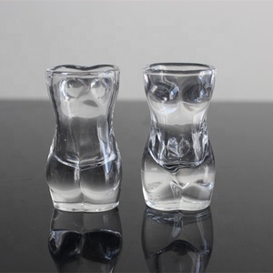 FENGJUN bicchieri da vino sexy a forma di corpo piccolo da 30ml trasparenti trasparenti realizzati a macchina per whisky di vino