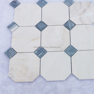 Motif de carreaux de mosaïque de marbre de sables de platine carreaux de mosaïque de marbre d'octogone pour des applications de murs et de planchers de salle de bains - Product Image 3