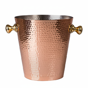 Refroidisseur à vin en métal, articles de bar, fait à la main, décoratif, vente en gros, seau fantaisie, forme ronde, porte-bouteille de champagne, refroidisseur à vin - Product Image 1