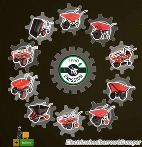 Carretilla de rueda eléctrica de 260kg de servicio pesado para trabajos de construcción agrícola y plantación hecha de metal duradero - Product Image 3