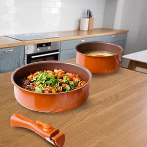 Chine Casseroles antiadhésives en aluminium fiable Casseroles Camping en plein air/Batterie de cuisine avec poignée détachable - Product Image 1