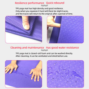 Colchonetas de <span class=keywords><strong>Yoga</strong></span> Tpe, esterilla de <span class=keywords><strong>Yoga</strong></span> de viaje, peso ligero, tamaño estándar, esterilla de Unisex <span class=keywords><strong>Yoga</strong></span>, diseño Simple, estilo Popular, Pilates, reformador, gimnasio - Product Image 4