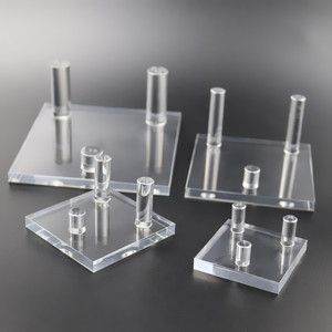Espositore in Acrilico Trasparente con <span class=keywords><strong>Tre</strong></span> Supporti per Rocce, Minerali, Cristalli e Piccoli Oggetti da Collezione - Product Image 1