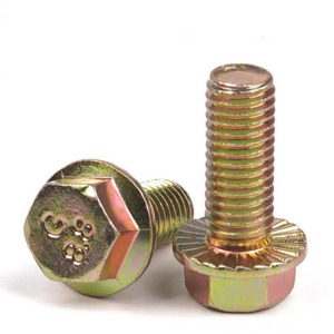 Acero al Carbono GB5787, Zincado Amarillo, Grado 8.8, Cabeza Hexagonal, Brida Plana, Métrica M6-M16 - Product Image 3