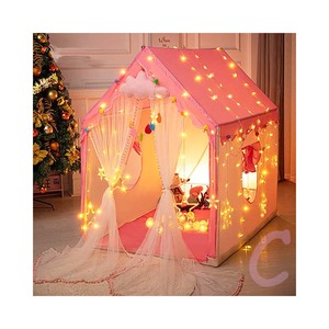 Nueva Carpa <span class=keywords><strong>de</strong></span> Juego Infantil SEA MIND 2024, <span class=keywords><strong>Castillo</strong></span> Interior Grande Unisex para Niñas, con Luces LED, <span class=keywords><strong>Tela</strong></span> Rosa/Azul - Product Image 1