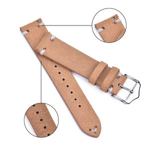 Cinturini per Orologi JUELONG in Pelle Scamosciata Fatti a Mano Vintage 20mm 22mm - Product Image 3