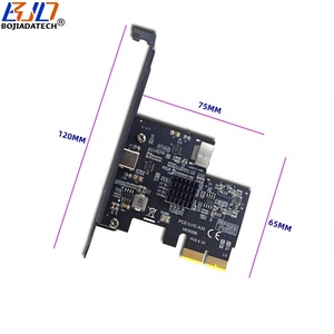 Pcie X2 PCI-E 2X đến 10Gbps USB 3.2 Type-C + Type-E kết nối bộ chuyển đổi mở rộng riser thẻ Gen2 asm3142 - Product Image 2