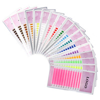 Extensions de cils colorées bleues, vertes, rouges, grises, jaunes, blanches, violettes, roses, noires, vente en gros
