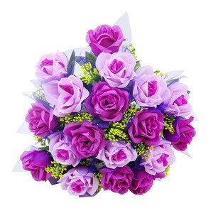 Fiori di Seta Artigianali Hengfang, 18 Rose Simulate <span class=keywords><strong>Stile</strong></span> Principessa, Bouquet da Sposa, Decorazione per la Casa - Product Image 1
