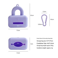 Distributeur de sacs à déjections pour animaux de compagnie en silicone imperméable, support portable pour sacs à crottes de chien à clipser sur la laisse, pour chiens et chats, utilisation en voyage