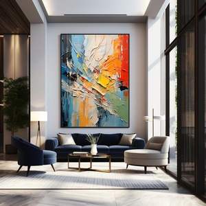 Personalizado pintado à mão pintura a óleo abstrata parede decoração casa pintura a óleo sobre tela - Product Image 3