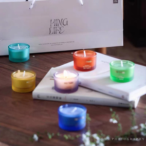 Vente en gros de pots de bougies en verre de table de décoration d'arbre de Noël nordique petit <span class=keywords><strong>bougeoir</strong></span> dépoli vide - Product Image 5