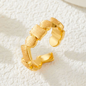 Geometric <b>Open</b> <b>Ring</b> Gold Plated Fashionable Index Finger <b>Ring</b> For Women Party Jewelry R17863 - Product Image 1