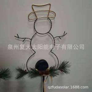 Solar Christmas <b>Tree</b> Light With Star Top And Pine Decorations Outdoor Garden Decoration Water Resistant <b>Led</b> Solar Powered - Product Image 5