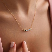 Collier personnalisé avec pierre de naissance en acier inoxydable, bijoux multi-pierres pour la famille et la mère, pour marques indépendantes, dropshipping