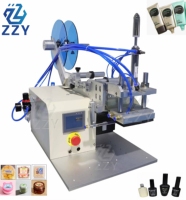 Nouvelle version de la machine d'étiquetage semi-automatique de bureau pour produits plats, machine d'étiquetage de bouteilles plates pour produits cosmétiques, alimentaires et de boissons