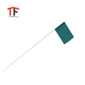 Pvc carré imprimé Orange rouge bleu signe chasse champ fil <span class=keywords><strong>enquête</strong></span> marquage drapeaux d'avertissement pour le marquage - Product Image 4