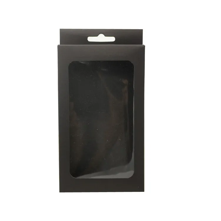 Custom mobile phone protection case packaging box with clear PVC window