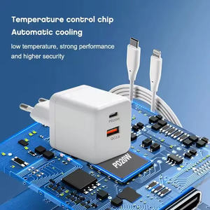 美国欧盟英国插头PD 20w <span class=keywords><strong>C</strong></span>型电源适配器QC3.0迷你快速充电智能手机<span class=keywords><strong>USB</strong></span> A + <span class=keywords><strong>C</strong></span>壁式充电器 - Product Image 6