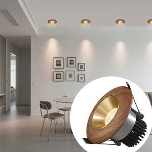 Luz empotrada de 7W, color nogal, espectro completo, antideslumbrante, protección ocular, para sala de estar, dormitorio, hogar, foco decorativo - Product Image 1