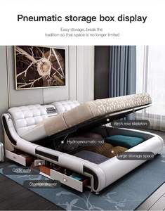 Moderno lusso camera da <span class=keywords><strong>letto</strong></span> mobili Smart massaggio elettrico su letti king Size <span class=keywords><strong>letto</strong></span> matrimoniale <span class=keywords><strong>materasso</strong></span> più telaio con Tv Design - Product Image 4