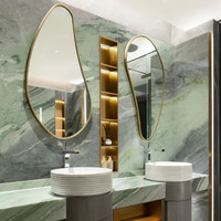 Îlot de cuisine en marbre vert, comptoir poli, grande dalle pour hôtel, villa, salle de bain, carrelage écologique pour escaliers et sols