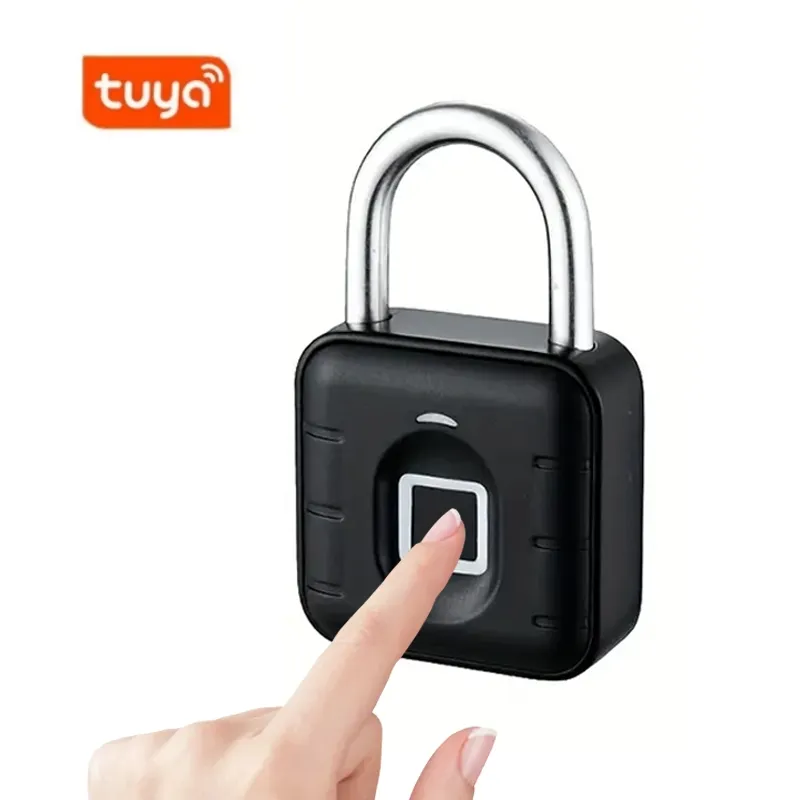 OEM/ODM IP65 Wasserdichte Sicherheit Tuya BLE Keyless Intelligent Vorhänge schloss Sicherheit Elektronische Smart Fingerprint PadLocks