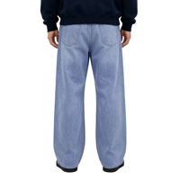 Jean baggy sur mesure TaiDe en denim épais avec appliqué graphique brodé, coupe large, style streetwear pour homme, fabriqué en usine