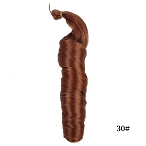 BELEZA 30 #   Offre Spéciale : Extensions de Cheveux Synthétiques Teintes Style Yaki French Curl 24'' 150g pour Tresses au Crochet Africaines pour Femmes - Product Image 1