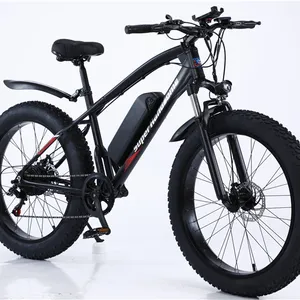 Europa REINO UNIDO novo pneu gordura moda 26 polegadas neve Ebike bicicleta elétrica 500W 1000W estoque preto Adultos de alta qualidade bicicleta