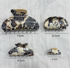 مجموعة مشابك شعر أسيتات مخصصة من كيانجين بنمط رخامي، مشابك شعر كبيرة ومتوسطة وصغيرة للنساء، إكسسوارات شعر - Product Image 4