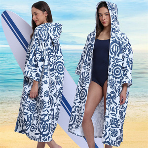 Cape à capuche zippée pour adulte en microfibre synthétique 220 g/m² – Peignoir de bain et de plage - Product Image 3