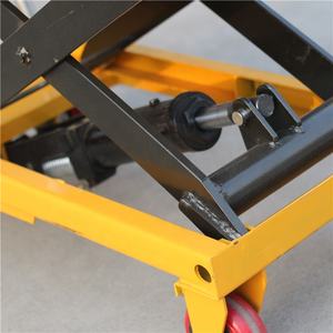 350 किलोग्राम 1 मीटर हाइड्रोलिक पैर संचालित हाथ लिफ्ट टेबल कैंची के साथ कैस्टर मोबाइल लिफ्ट टेबल कैंची लिफ्ट टेबल कैंची लिफ्ट टेबल पोर्टेबल - Product Image 5