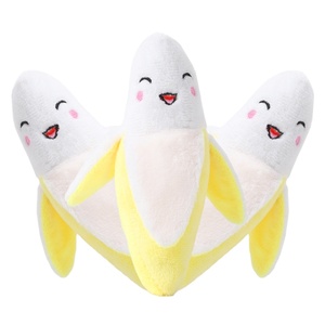 Wholesale Factory PP Cotton Filled Stuffed Animal Dog <strong>Banana</strong> Fruit <strong>Plush</strong> Chew Pet Toy for Sale - Product Image 1