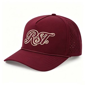 Custom 5 Panel Unisex Embroidered Snapback <b>Hat</b> Corduroy Fabric Adjustable Size Flat Bill Performance Breathable <b>Waterproof</b> 100% - Product Image 1