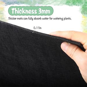 Tapis capillaire auto-arrosant en feutre pour plantes, épaisseur <span class=keywords><strong>3</strong></span> <span class=keywords><strong>mm</strong></span>, 9,2 pi x 25 po, pour serres, hydroponie, plantes en pot d'intérieur YUEXIN - Product Image 3