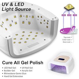Lampe à ongles UV LED rechargeable 60W, séchoir à ongles sans fil plus rapide, lumière pour vernis gel, 42 perles et poignée portable - Product Image 4