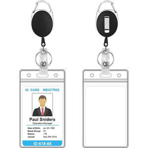 ที่ใส่บัตรพีวีซีแบบยืดหดได้พร้อมคลิปหนีบสำหรับขายส่ง - Product Image 1