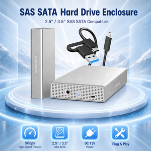 Nouveaux produits : Boîtier <span class=keywords><strong>externe</strong></span> USB-C pour disques durs SATA/SAS de 2,5 et 3,5 pouces, adaptateur SSD/HDD SAS - Product Image 1