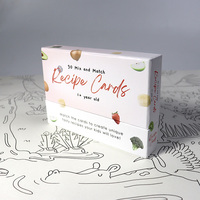 Recette de papier épais personnalisé personnalisé cuisson cartes à jouer ensemble de boîte supérieure et inférieure conception imprimée