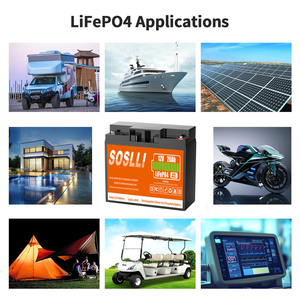 แบตเตอรี่ลิเธียมไอออนพลังงานแสงอาทิตย์12V แบตเตอรี่ลิเธียมไอออน20Ah Lifepo4 12V สำหรับระบบพลังงานแสงอาทิตย์12V - Product Image 6