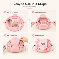 Pochette à cordon plat personnalisée SHINY avec logo, avec pochette interne haut de gamme pour cosmétiques et soins de la peau, cadeaux pour les membres du club